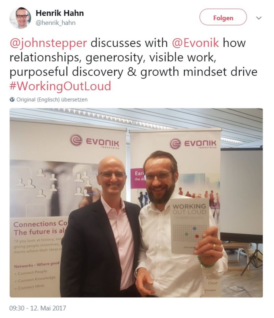 John Stepper besucht Evonik Digital